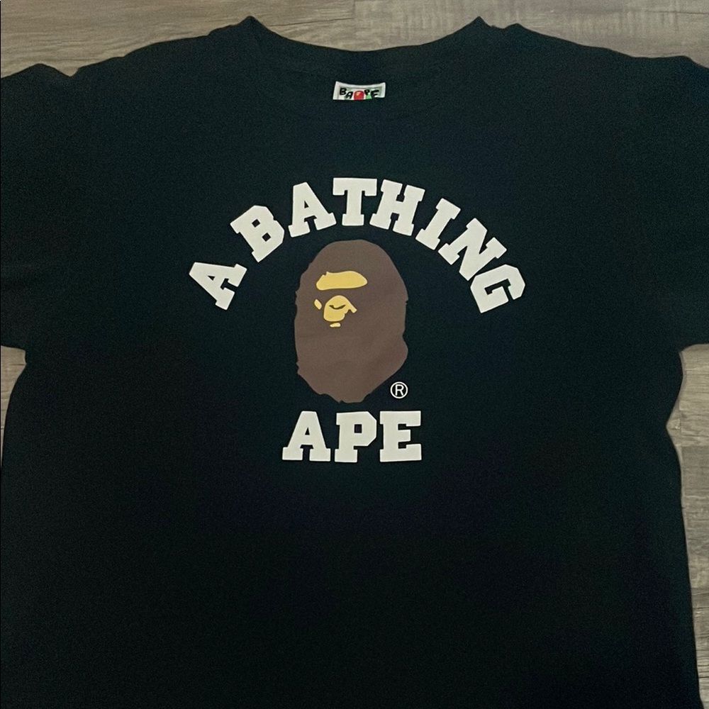 Bape Men’s college tee black size medium pre-owned